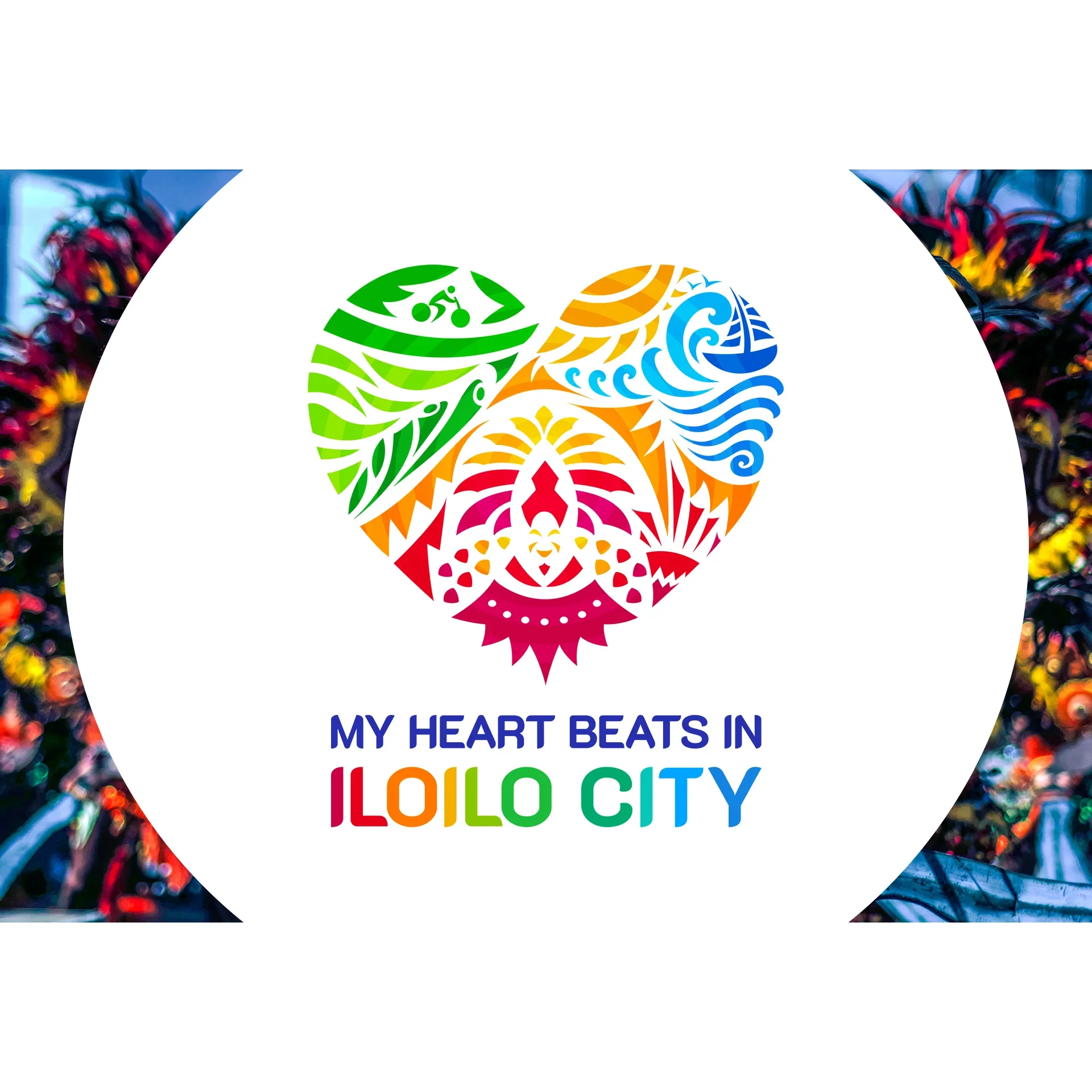 Logo with festival backdrop.